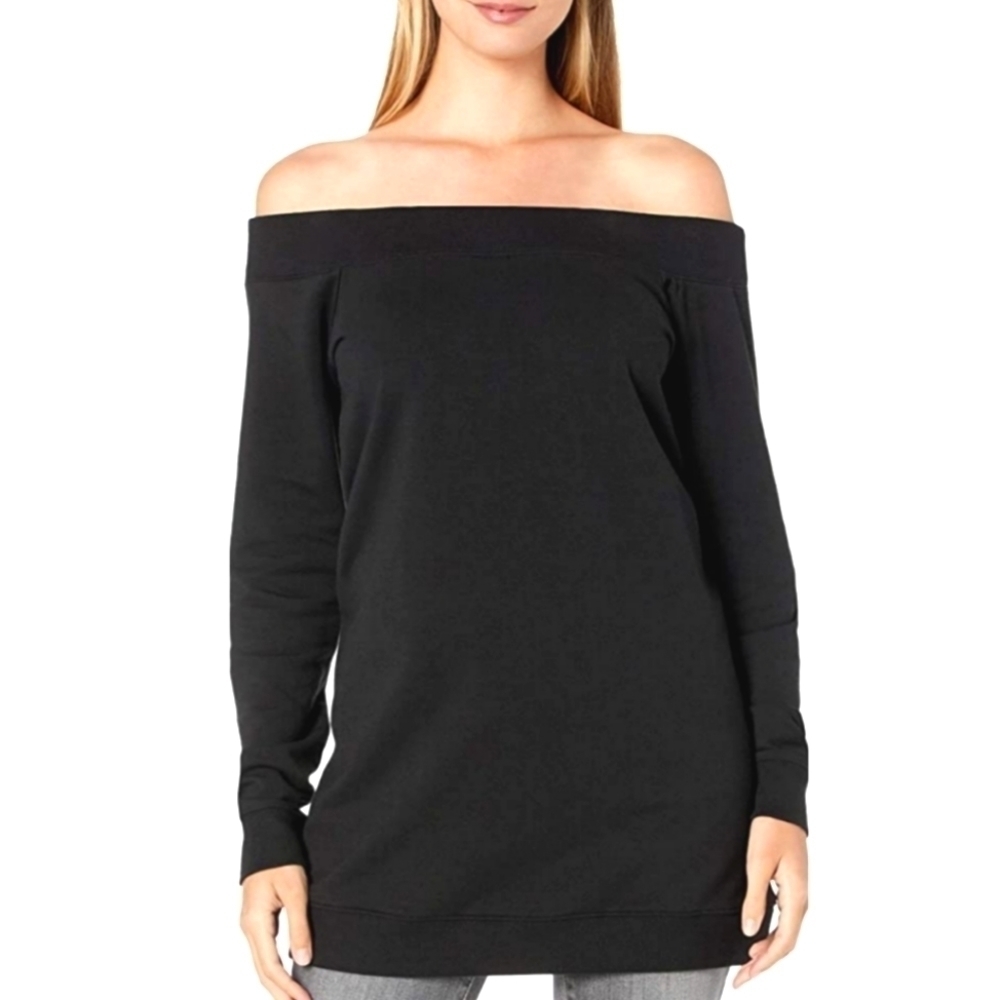 Daily Ritual | Plus Size Off Shoulder Sweatshirt - Picture 1 of 9